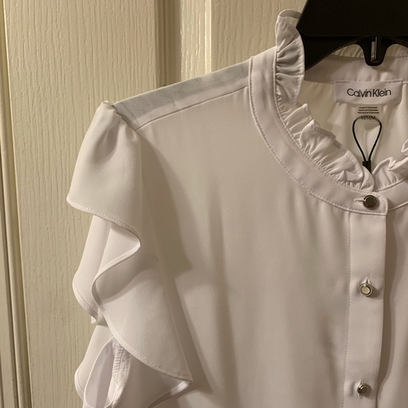 Calvin Klein Blouse, sz M, NWT $59.00 - Picture 5 of 16
